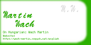 martin wach business card
